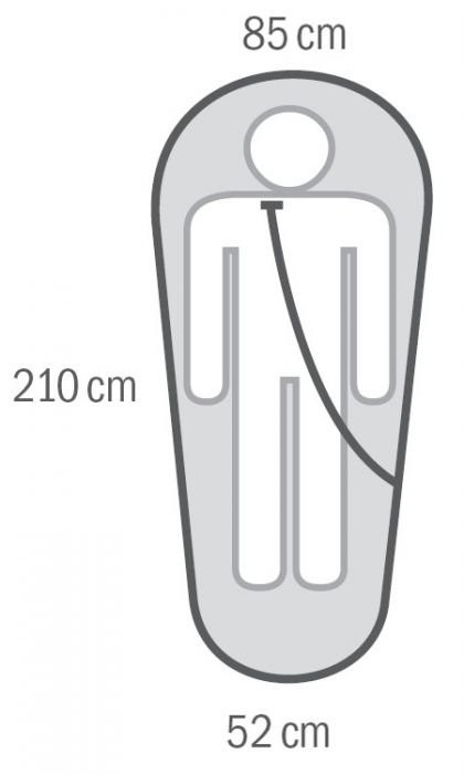 Спальный мешок ENEMY -12С, 210х85, InsuFil, правый
