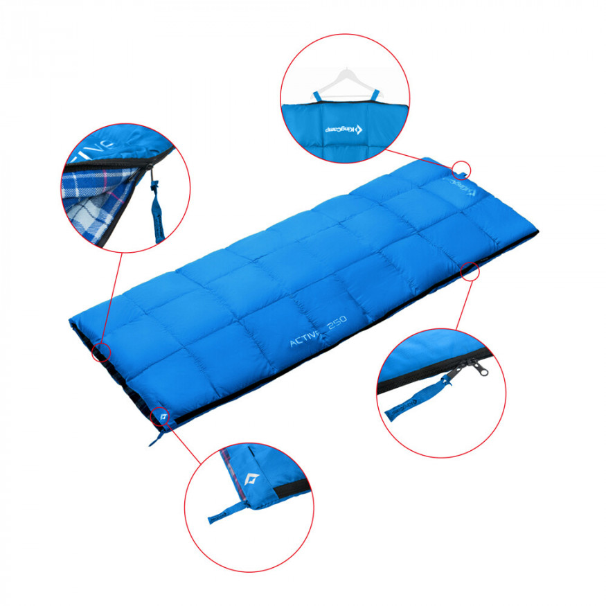 Спальный мешок &amp;quot;Active 250&amp;quot; -5C, правый King Camp